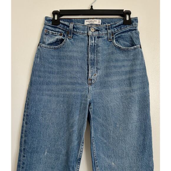 Mid Wash Abercrombie The 90s Straight Ultra High Rise 27/4 - Picture 2 of 8